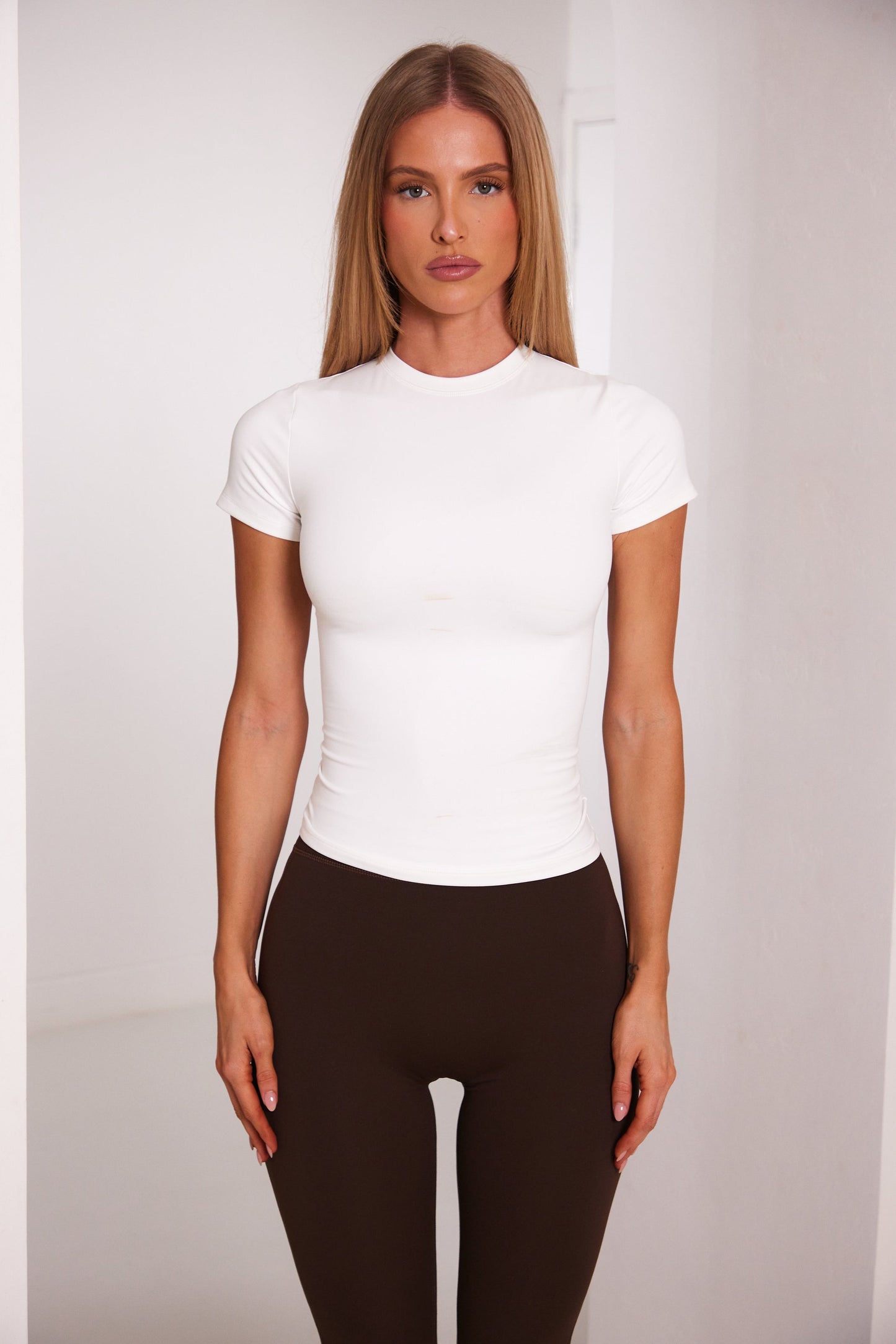 The Sculpt Short Sleeve Tee in White