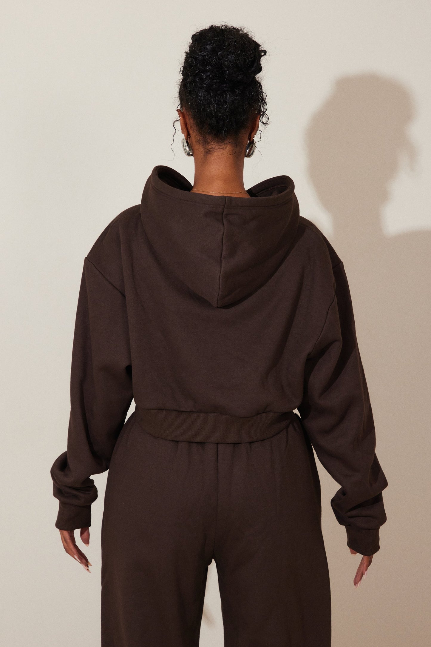 The Essentials Cropped Jacket in Brown