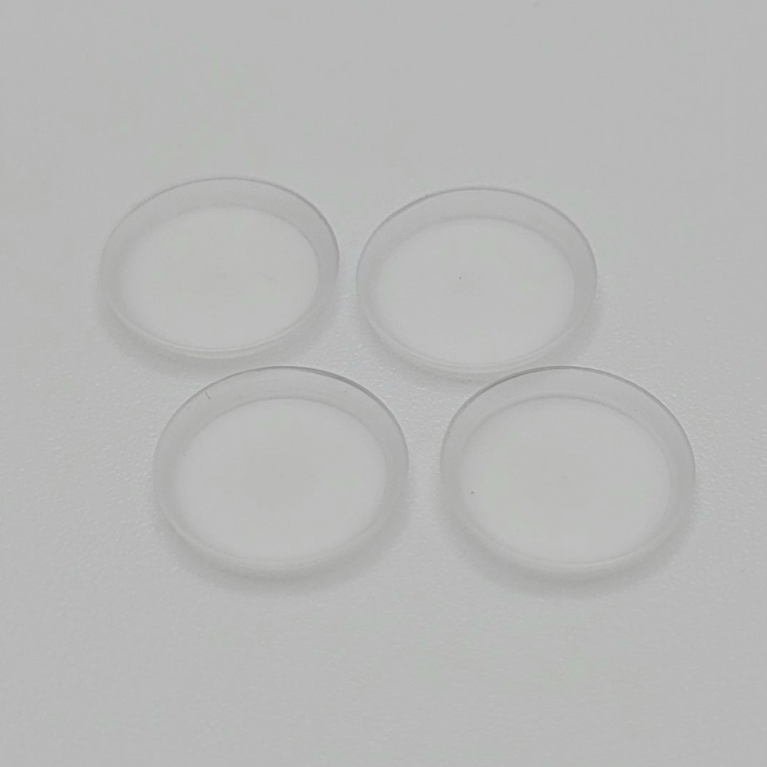 Plastic Plates - Set of 4 - 1/24 Scale Dollhouse Miniature