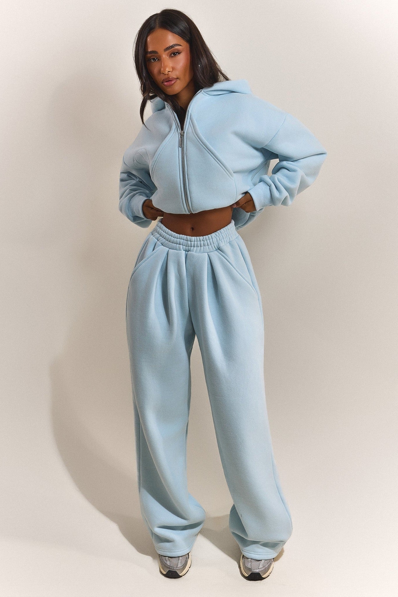 The Graphic Mars Zip Up Jacket in Baby Blue