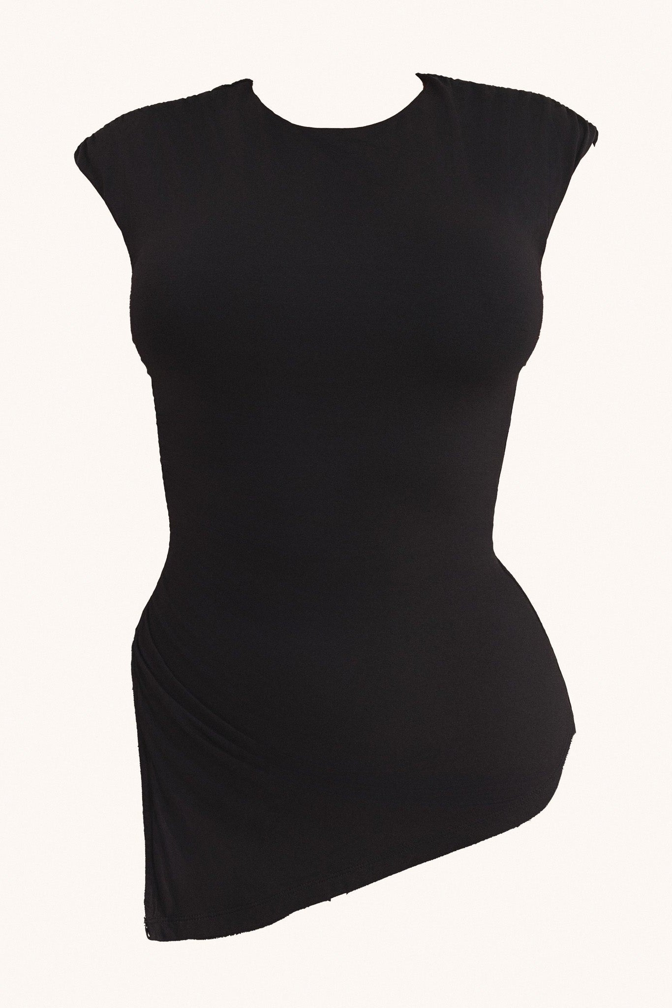 The Drape Ruche Top in Black