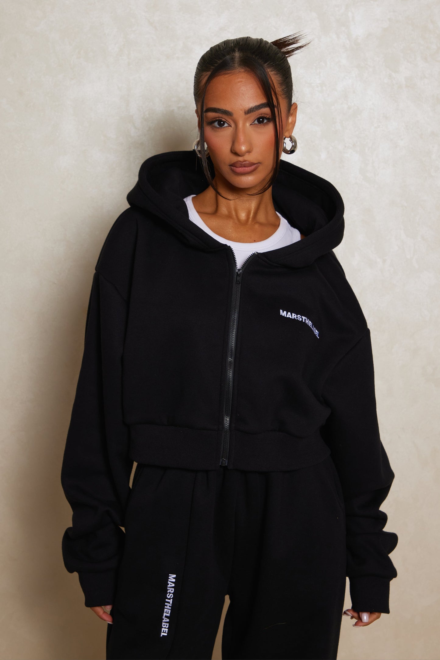 The Essentials Cropped Jacket in Black