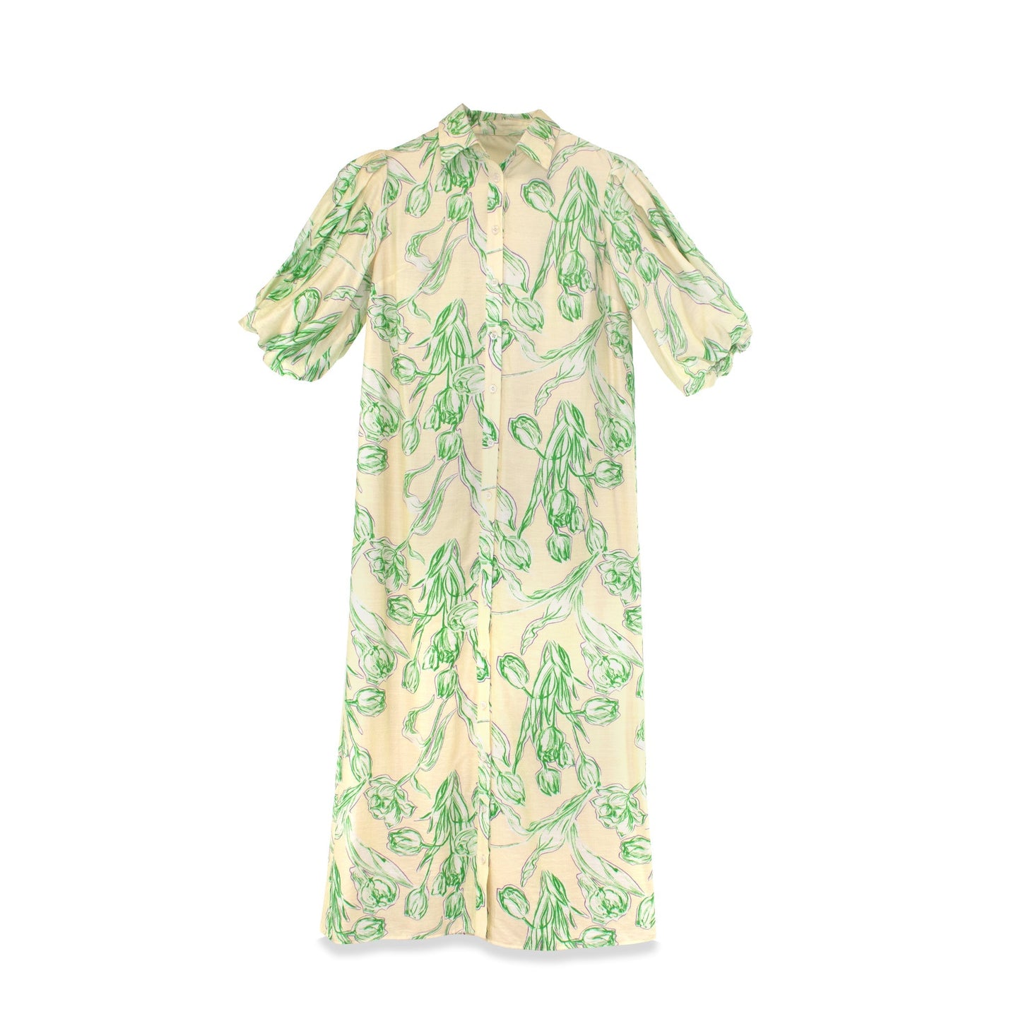 FLORAL LINEN DRESS