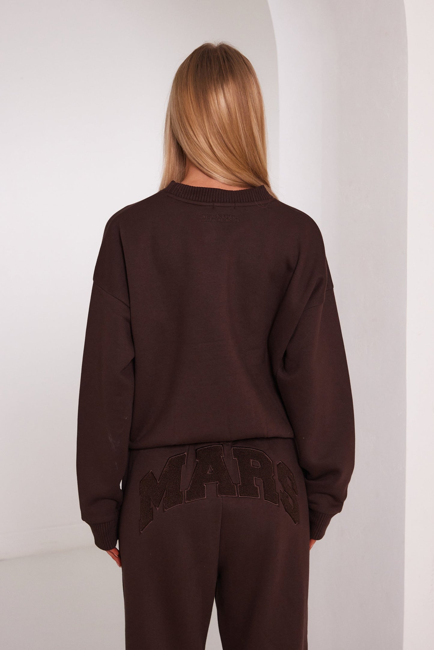The Mars Varsity Sweatshirt in Chocolate Brown