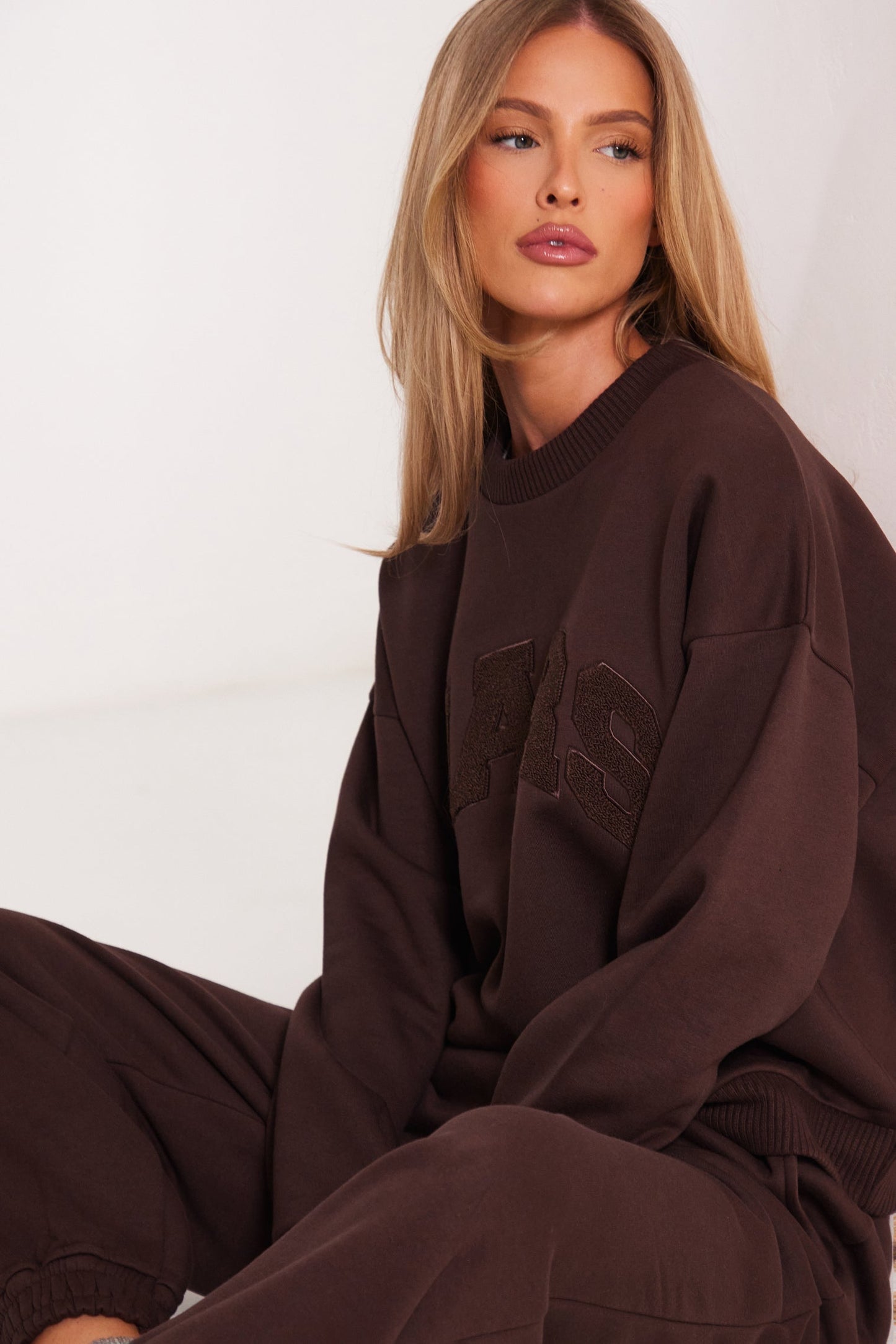 The Mars Varsity Sweatshirt in Chocolate Brown
