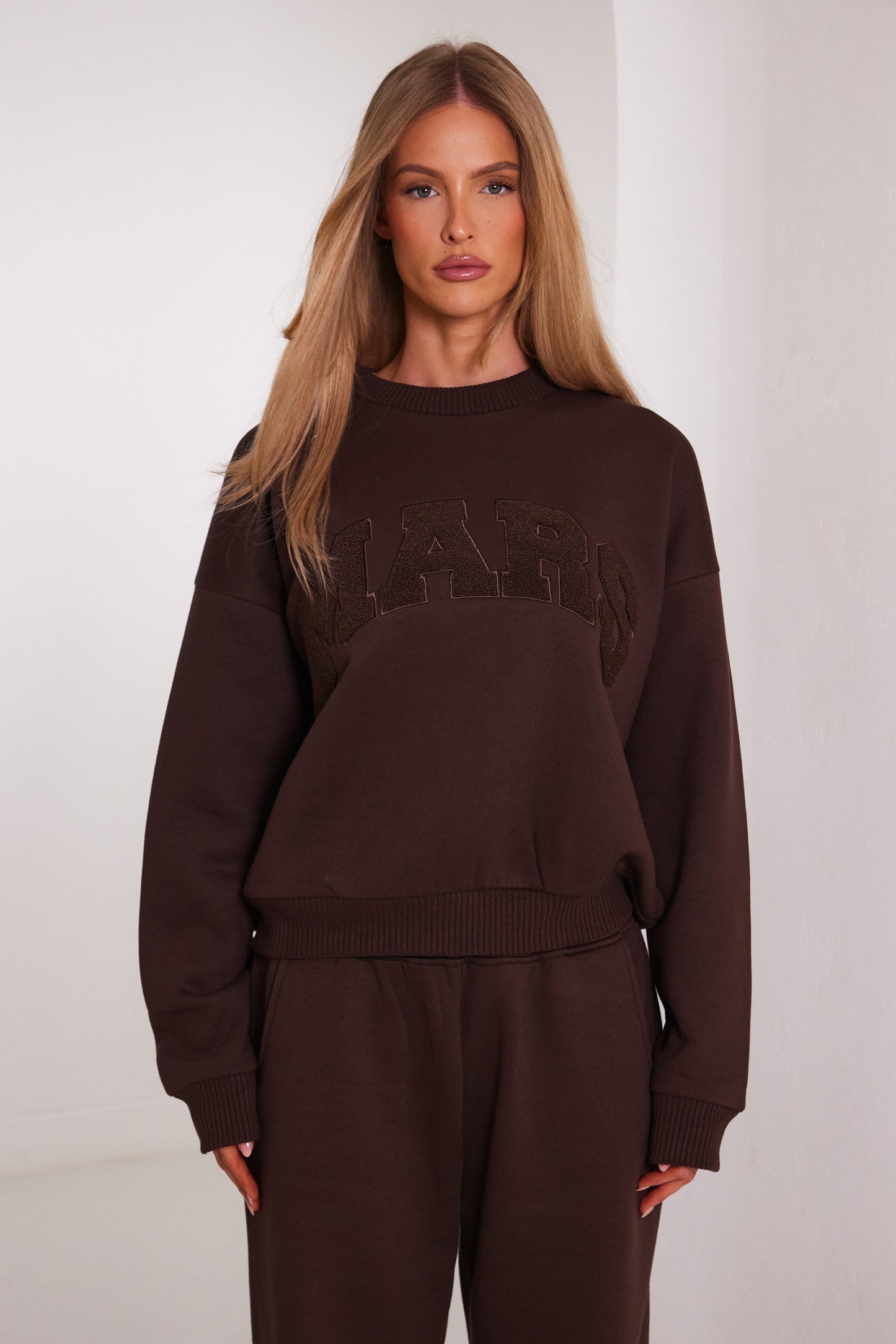 The Mars Varsity Sweatshirt in Chocolate Brown