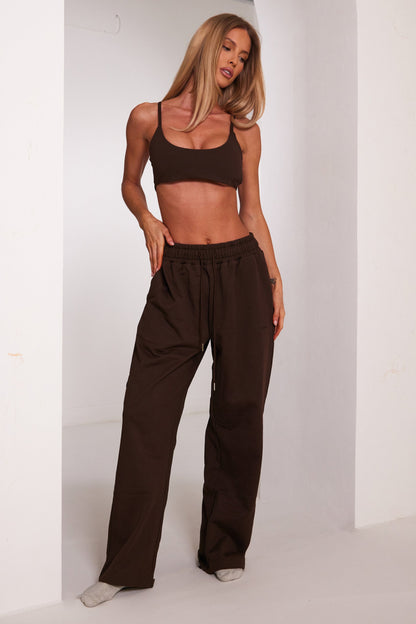 The Double Strap Sculpt Bralet in Brown