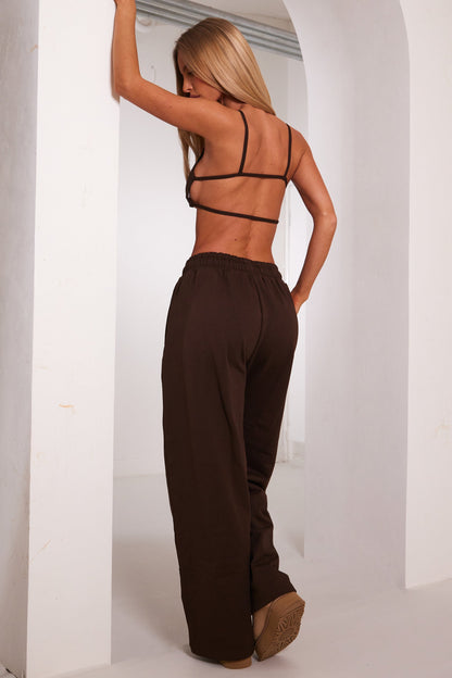 The Double Strap Sculpt Bralet in Brown
