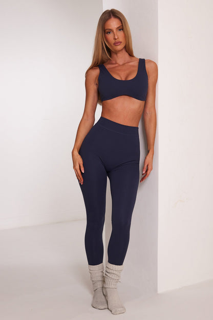 The Scoop Neck Sculpt Bralet in Navy