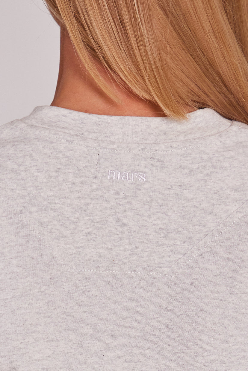 The Short Sleeve Oversized Tee in Light Grey
