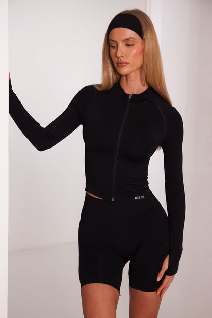 The Mars Seamless Shorts in Black