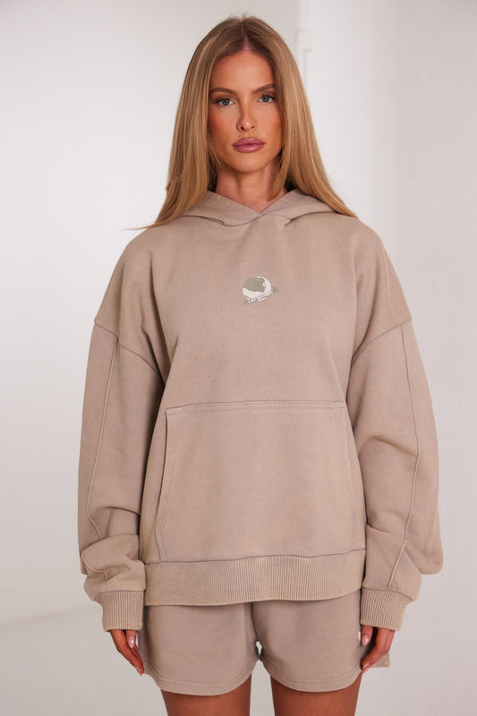 Planet Mars Hoodie in Stone