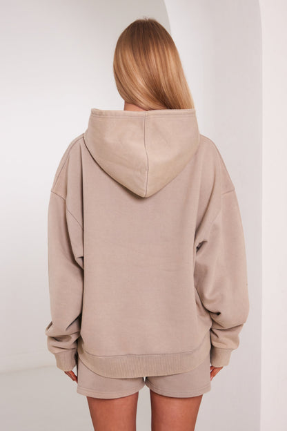 Planet Mars Hoodie in Stone