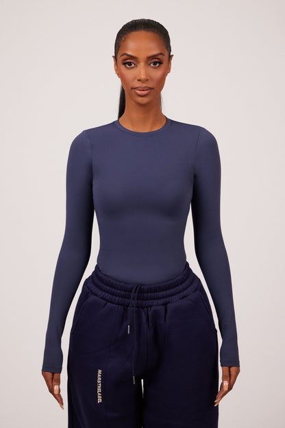 The Sculpt Long Sleeve Tee in Navy