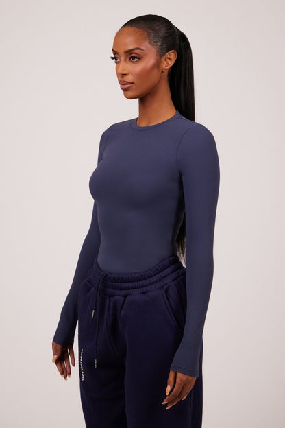 The Sculpt Long Sleeve Tee in Navy