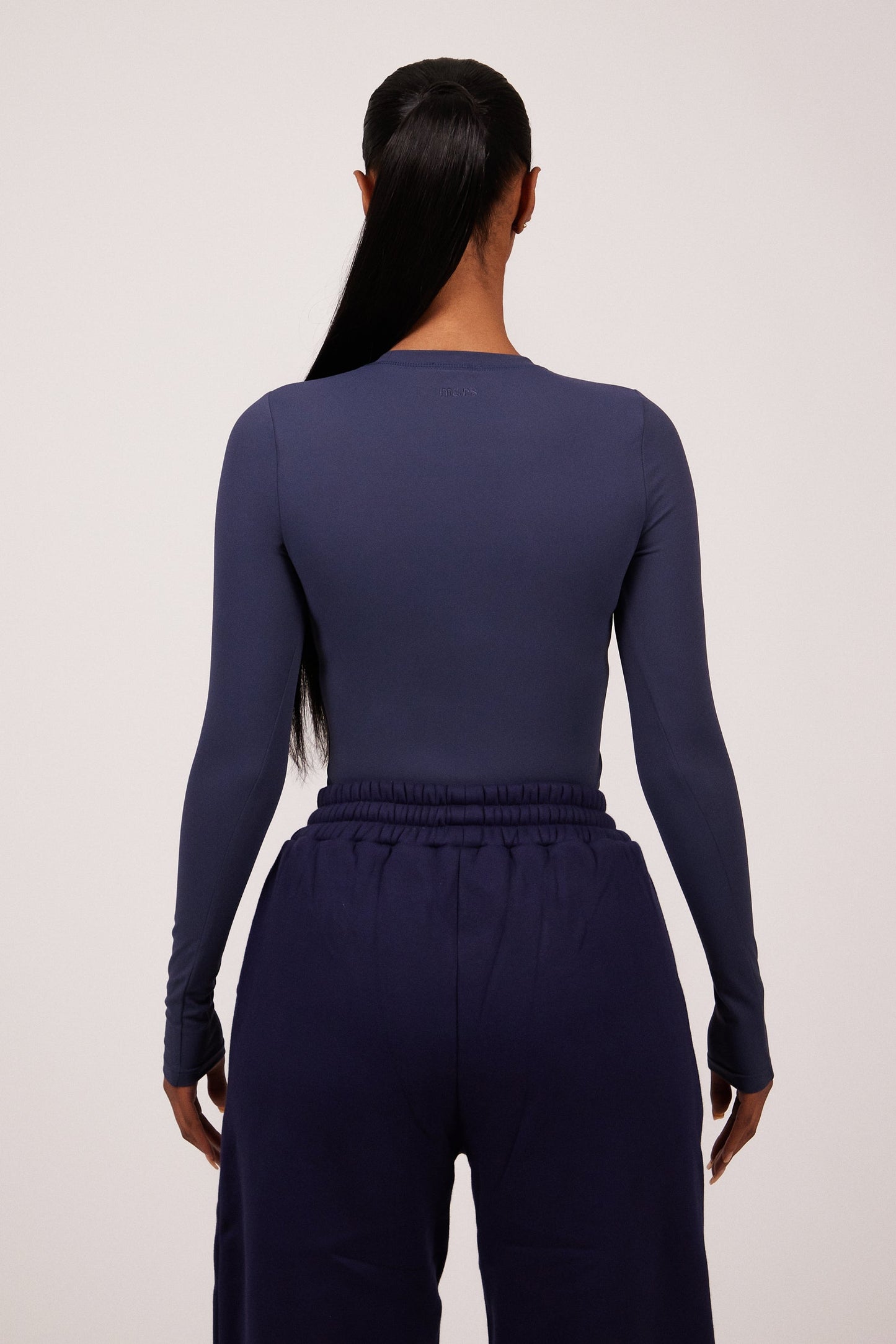 The Sculpt Long Sleeve Tee in Navy