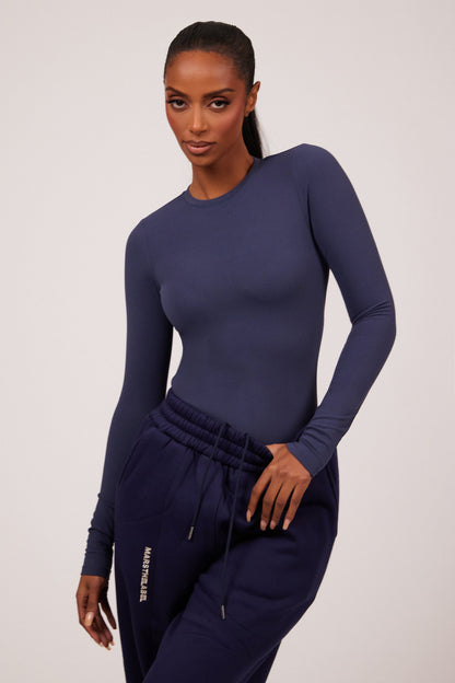 The Sculpt Long Sleeve Tee in Navy