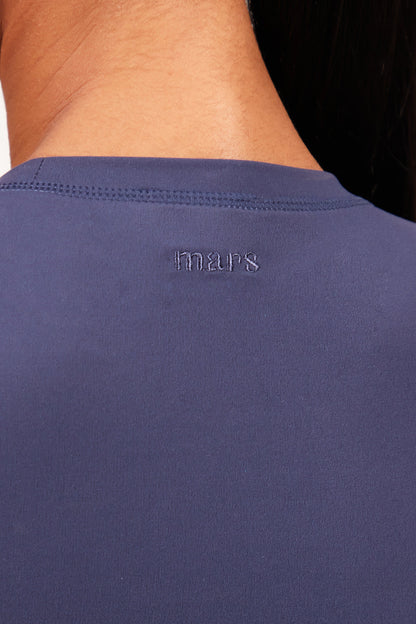 The Sculpt Long Sleeve Tee in Navy