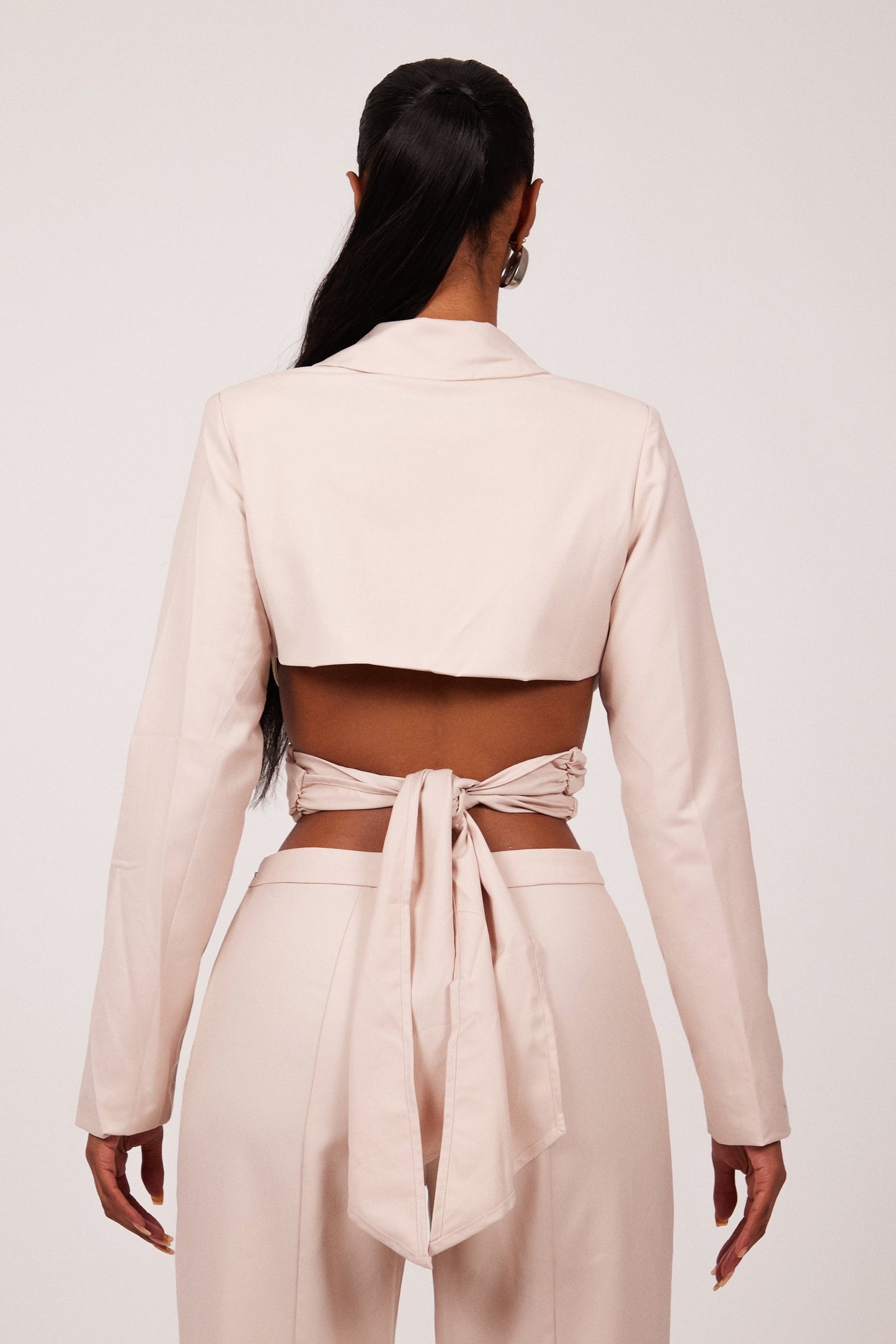 The Thea Blazer in Pink Nude