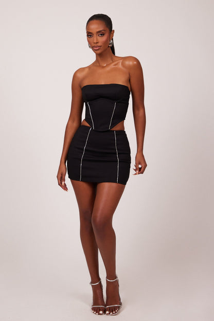 The Diamond Seam Set in Black