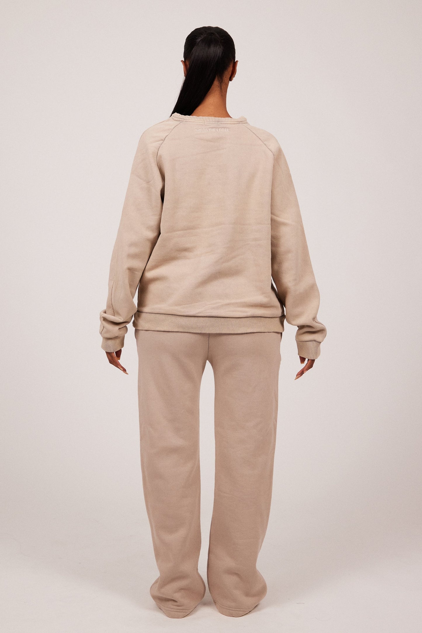 The Embossed Straight Leg Joggers in Stone