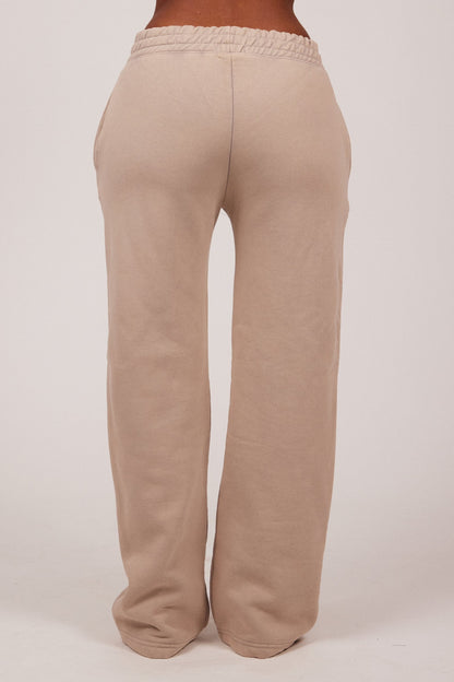 The Embossed Straight Leg Joggers in Stone
