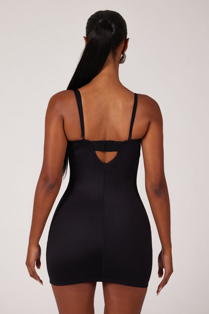 The Sculpt Mini Dress in Black