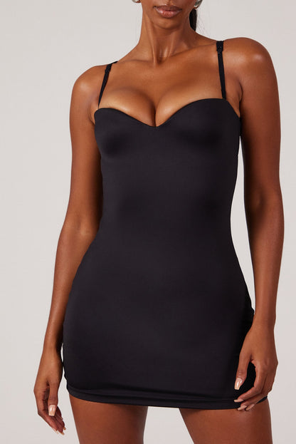 The Sculpt Mini Dress in Black