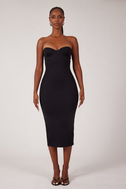 The Sculpt Midaxi in Black