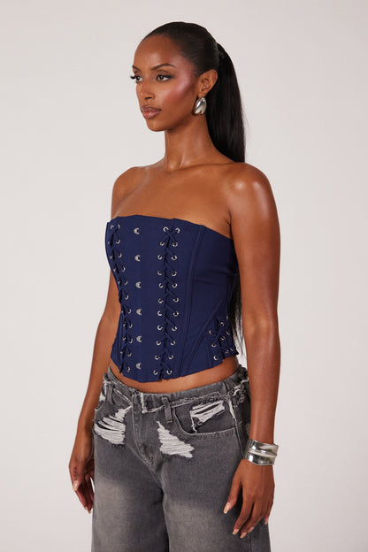 The Kayli Corset in Navy