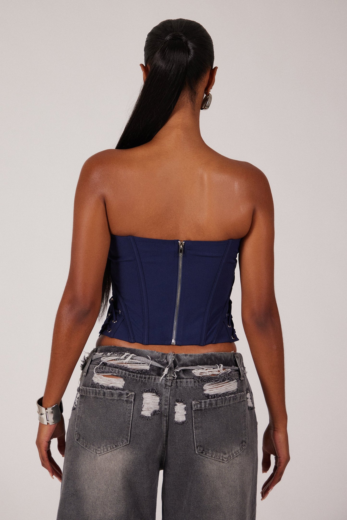 The Kayli Corset in Navy