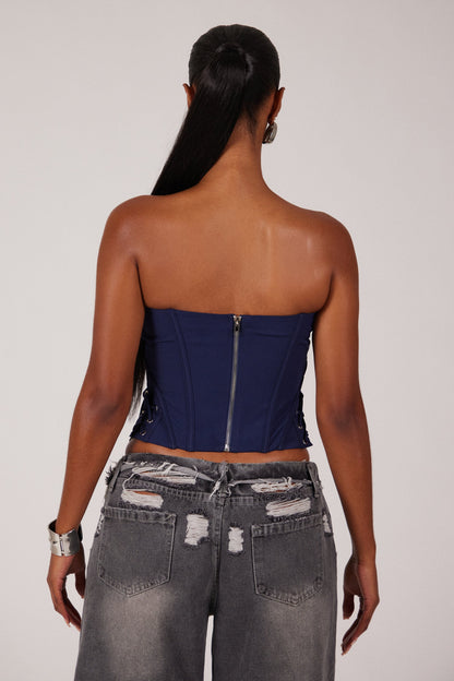The Kayli Corset in Navy