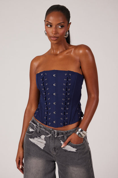The Kayli Corset in Navy