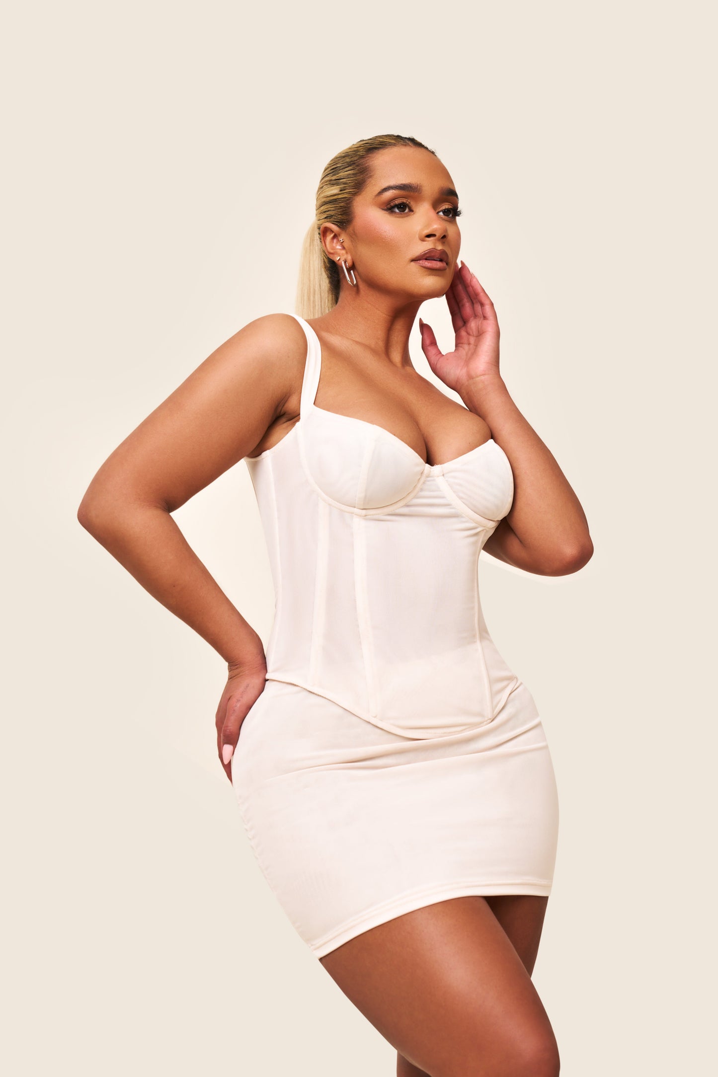 The Cinched Set in Cream