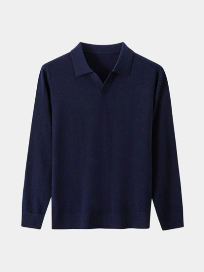 100-wool-knit-v-neck-turndown-pullover-sweater-cross-crown