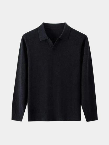 100-wool-knit-v-neck-turndown-pullover-sweater-cross-crown
