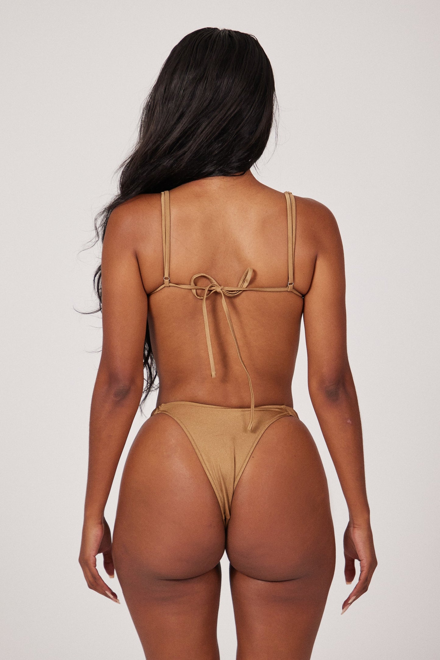 The Ruched Cup Bikini in Light bronze