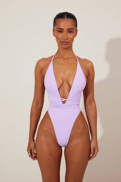 The Fishtail Swimsuit in Lilac