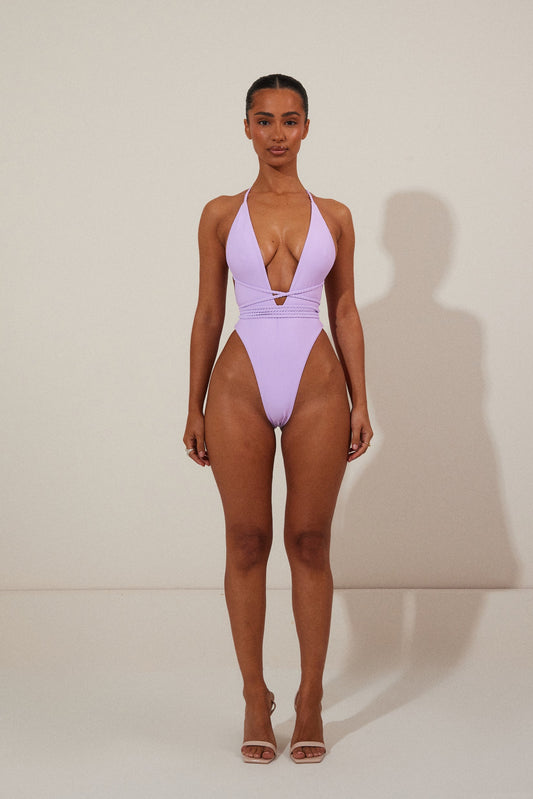The Fishtail Swimsuit in Lilac