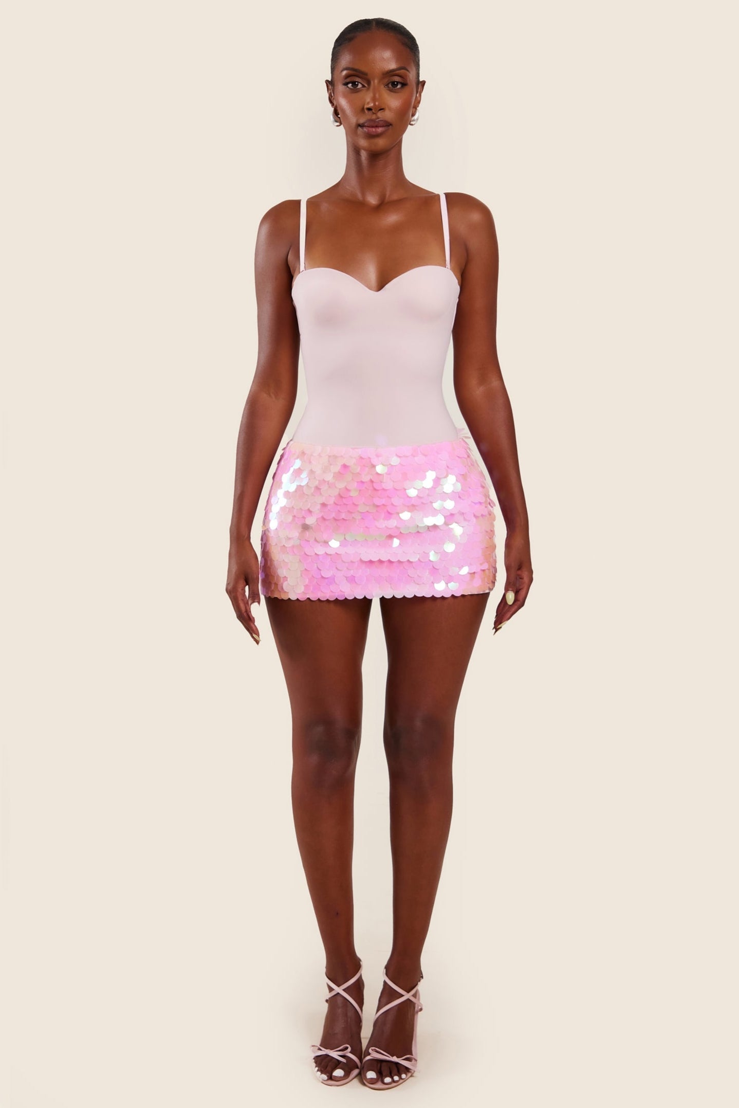 The Sculpt Bodysuit in Baby Pink