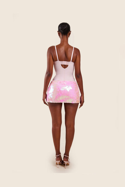 The Sculpt Bodysuit in Baby Pink