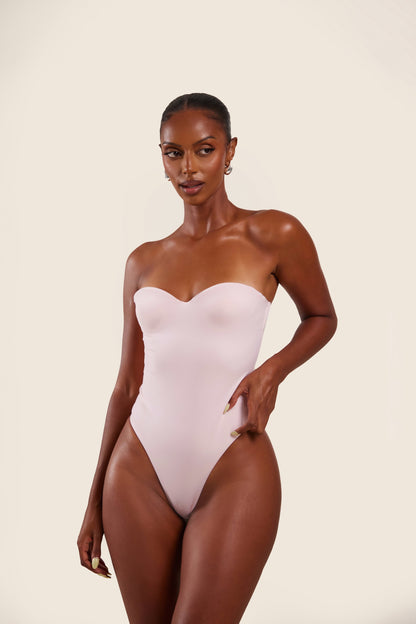 The Sculpt Bodysuit in Baby Pink