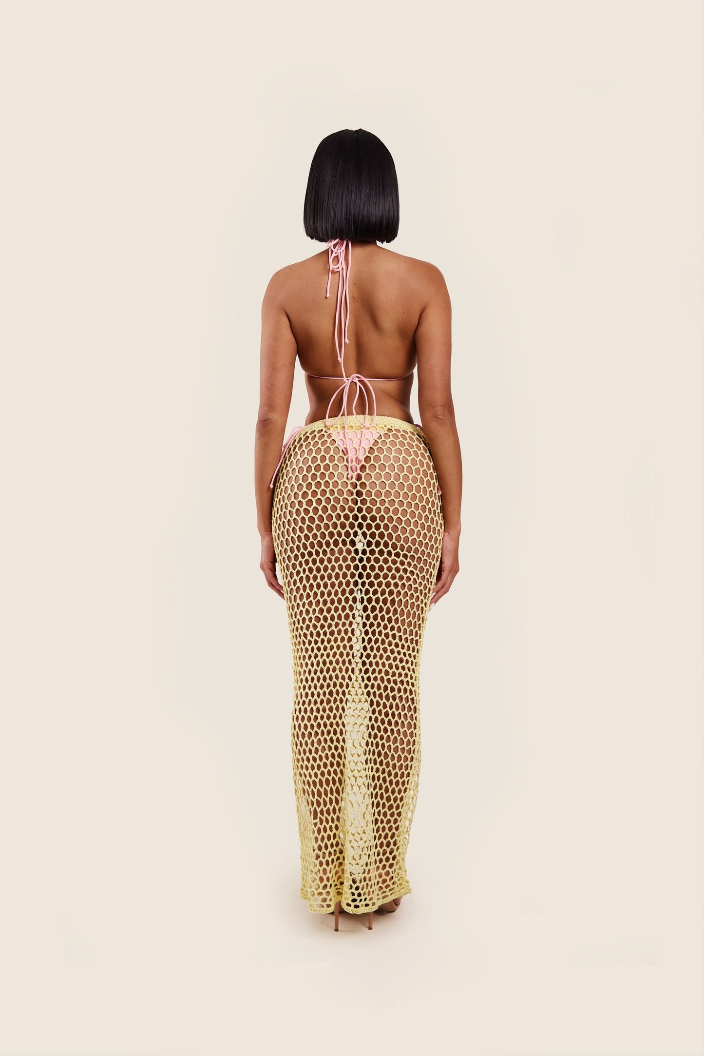 The Crochet Maxi Cover Up in Yellow