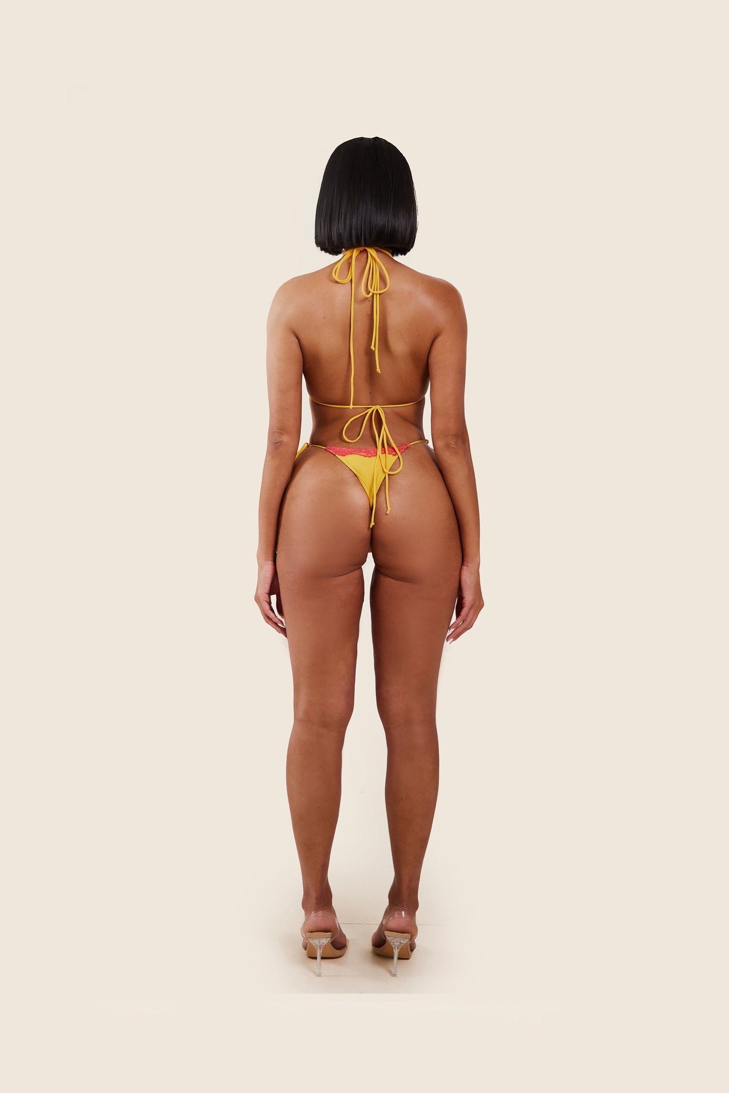 The Taliyah Lace Bikini Set in Orange