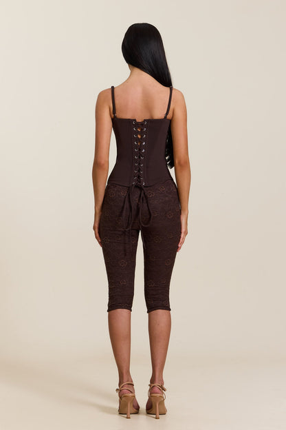 The Brielle Capri Bottoms in Brown