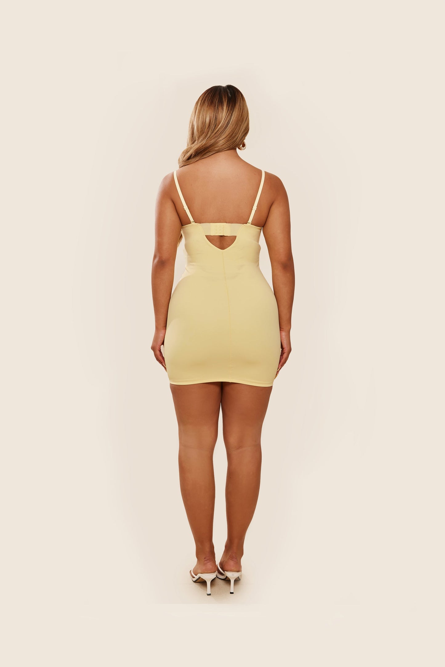 The Sculpt Mini Dress in Yellow