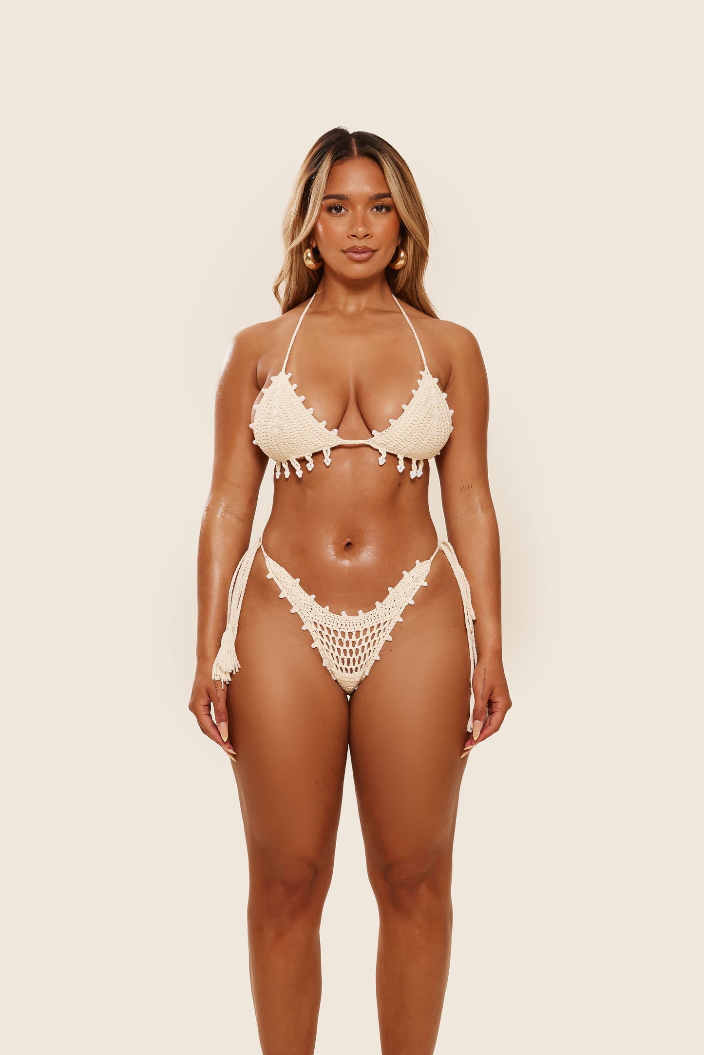 The Crochet Bikini in Cream