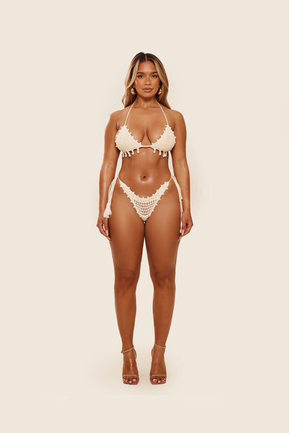 The Crochet Bikini in Cream