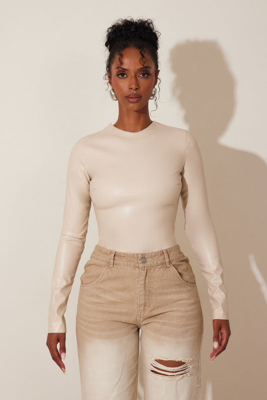 The Rumer Bodysuit in Cream