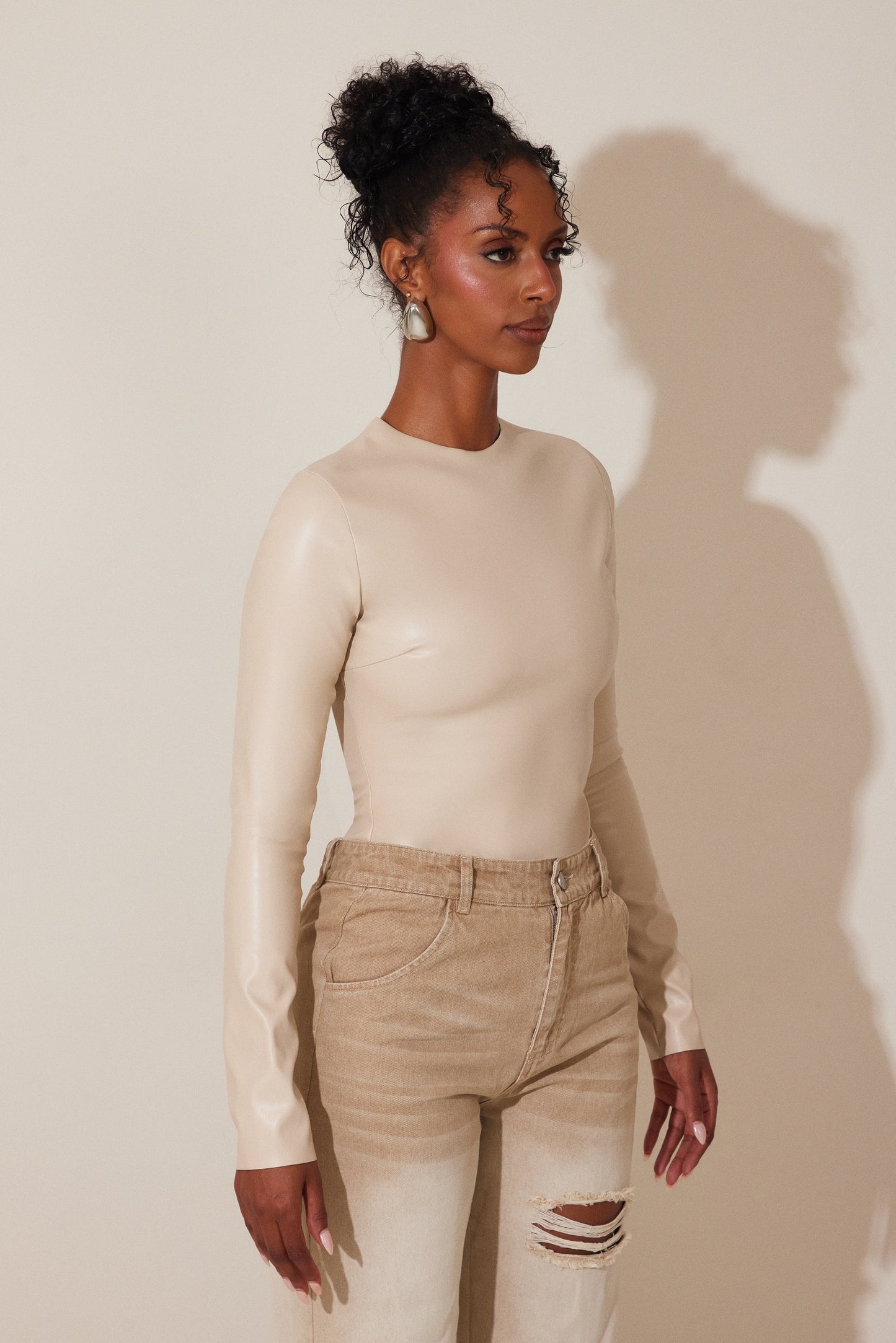 The Rumer Bodysuit in Cream